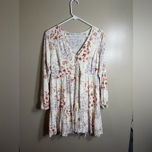 American Eagle Floral Babydoll Mini Dress Small Boho Cottagecore
